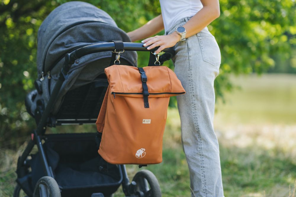 Monkey Mum® Integrierter Softshell-Rucksack für die Trage Carrie - Bärentatze