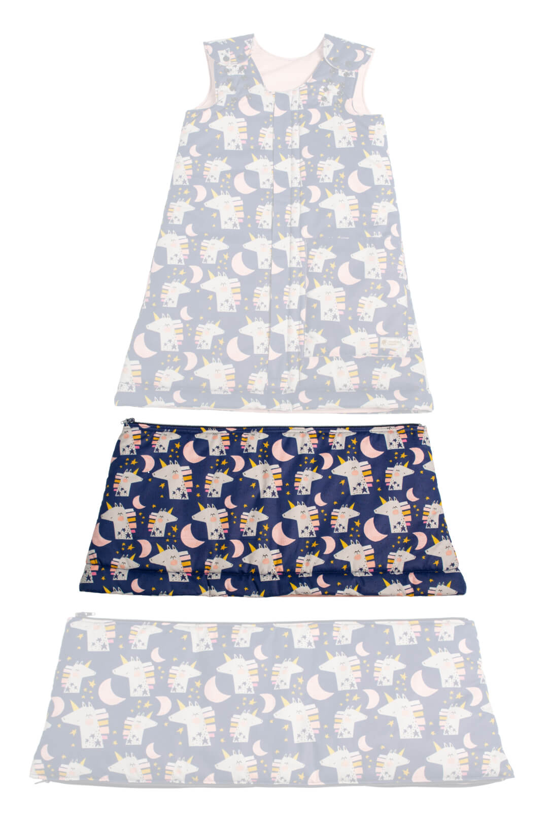 Sommer-Mitschlafsack Monkey Mum® 0 - 4 Jahre - zweites Zusatzteil des Sets - Himmlisches Einhorn