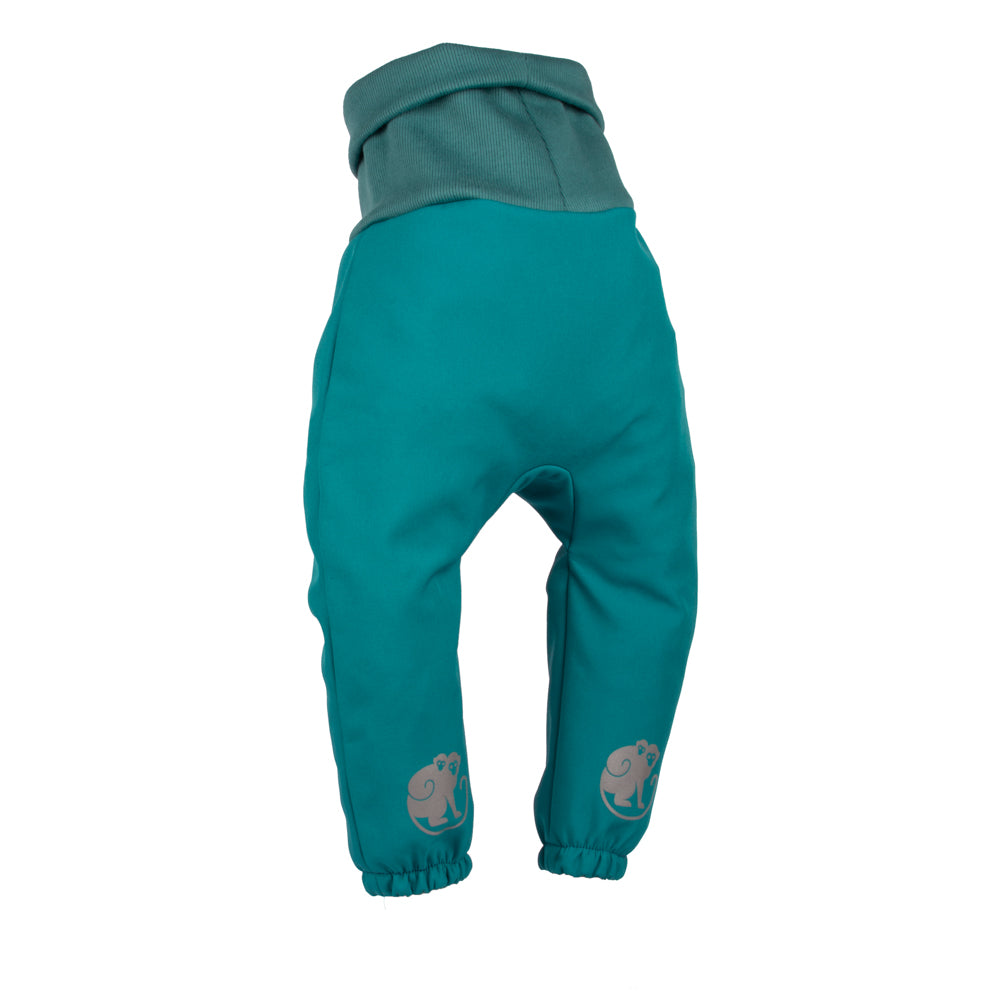 Mitwachsende Kinder-Softshellhose mit Membran Monkey Mum® - Fröhliche Eidechse