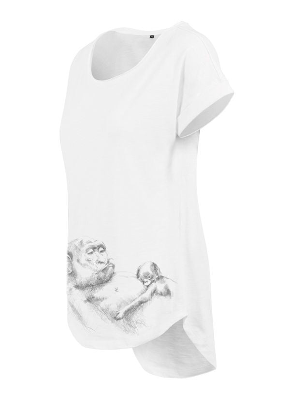 Still-T-Shirt Monkey Mum® weiß - Äffchen