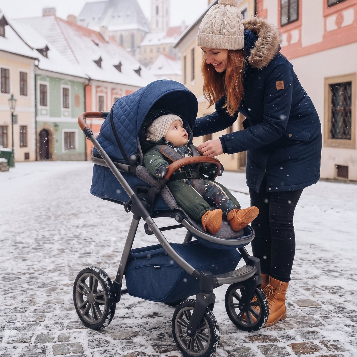 Monkey Mum® Kinder-Winter-Softshelloverall mit Lammfellfutter - Khakifarbener Jäger mit Bär - Gr.62/68, 74/80