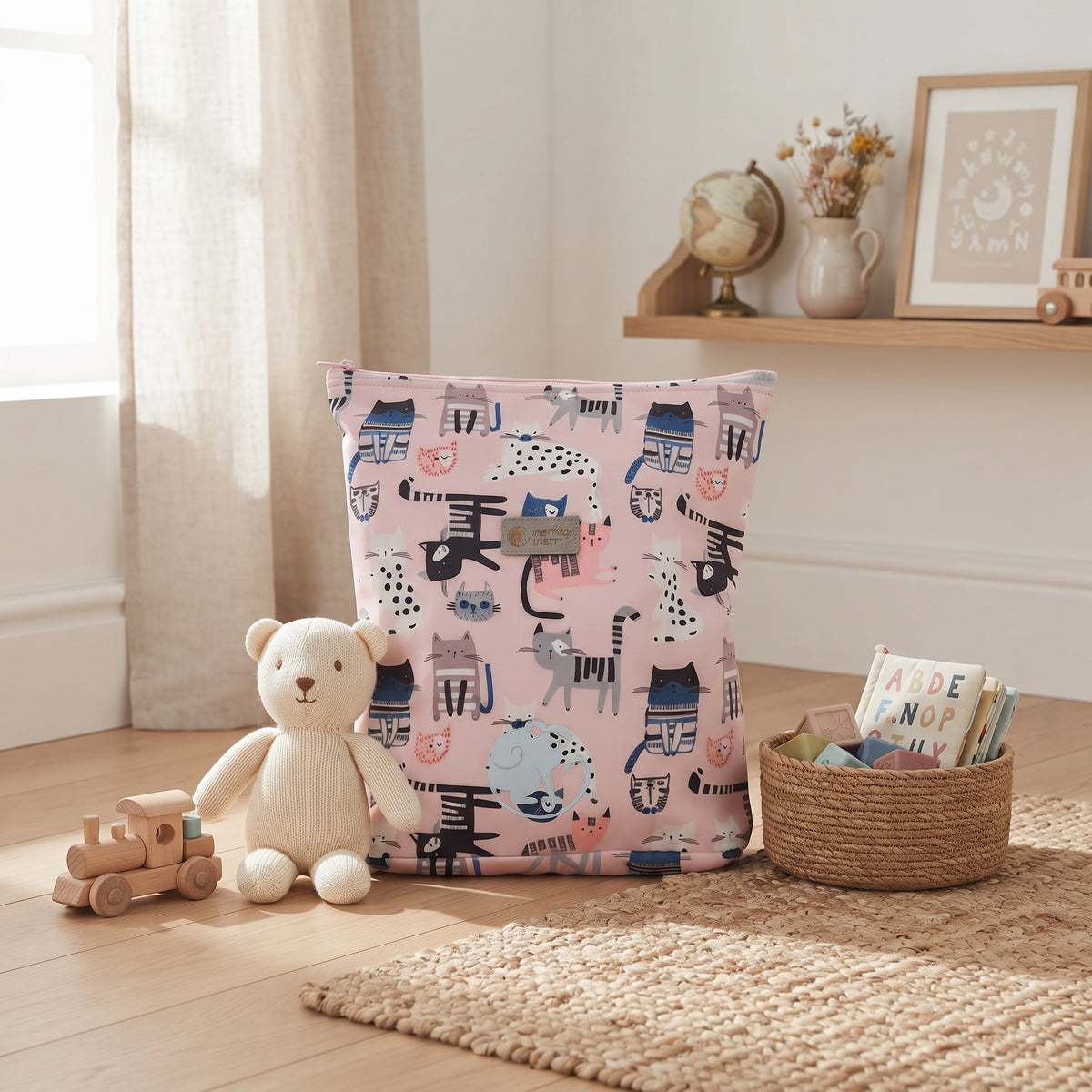 Kinder-Softshell-Rucksack Monkey Mum® - Kätzchen - Rosa