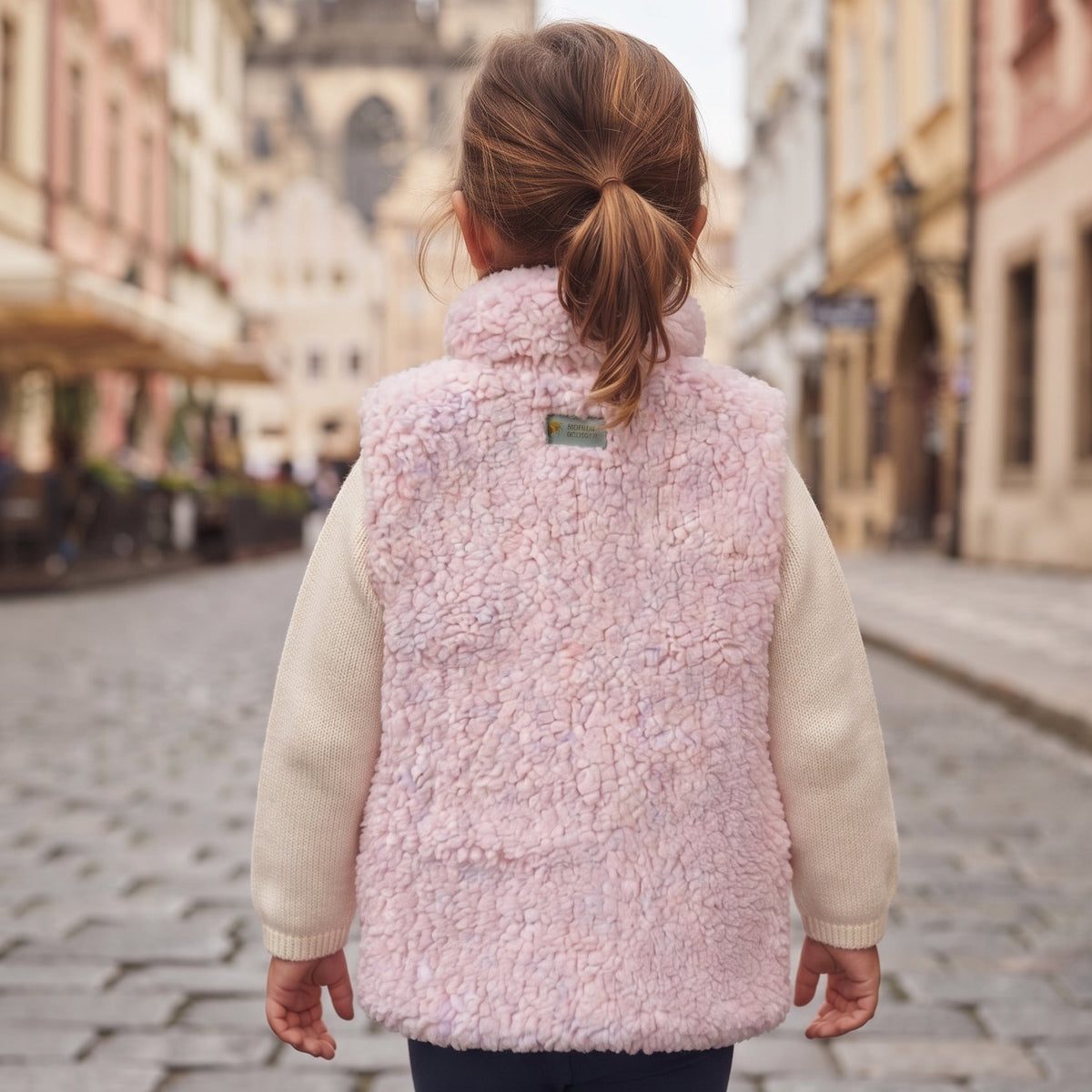 Teddyfleece-Weste Monkey Mum® - Rosa