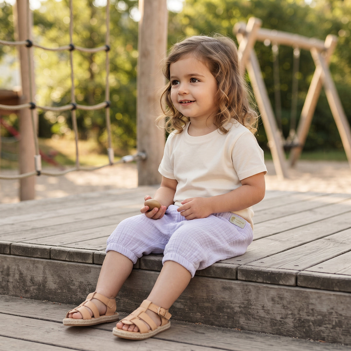 Musselin-Shorts Monkey Mum® - Veilchen