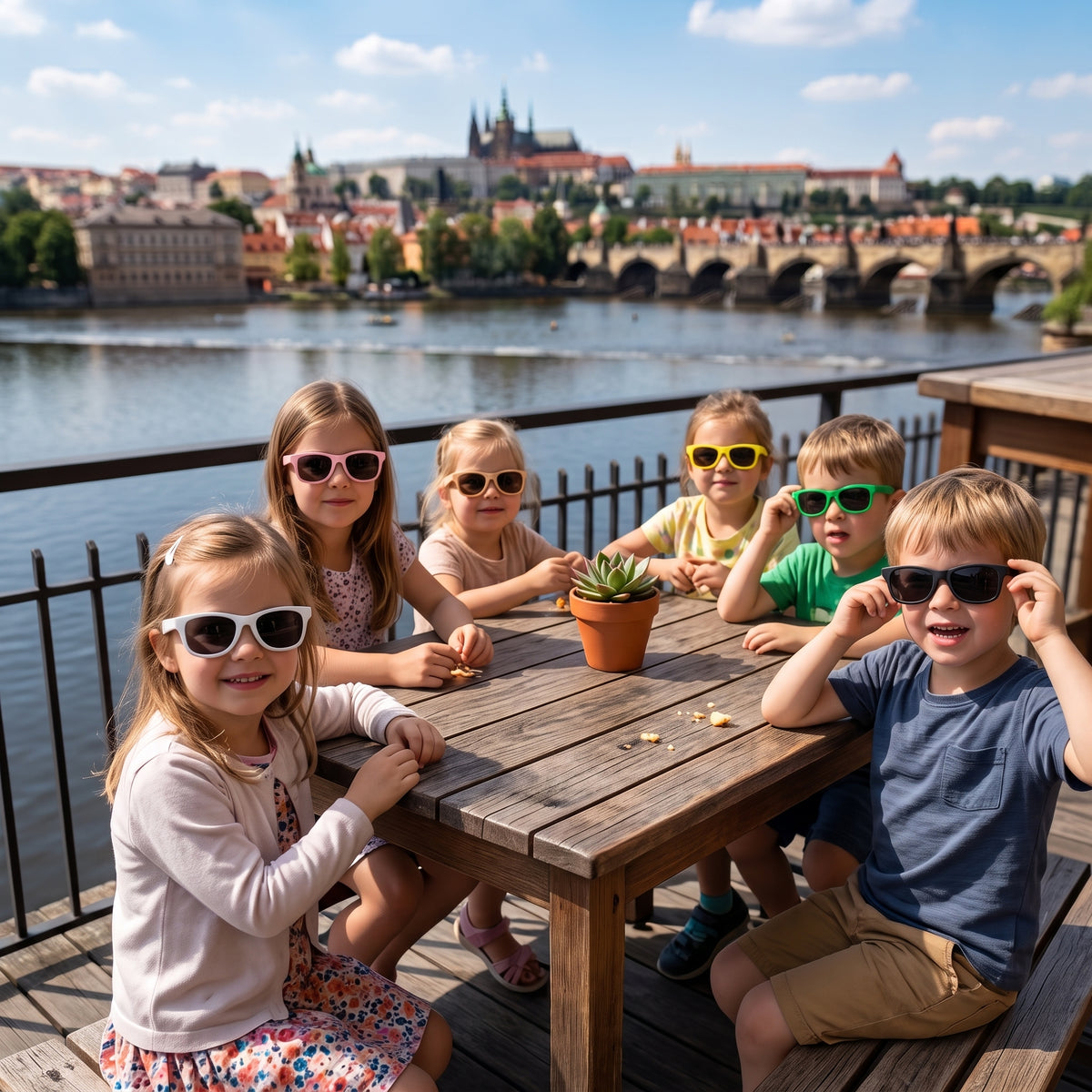 Kinder-Sonnenbrille Monkey Mum® - Froschzwinkern - in mehreren Farben