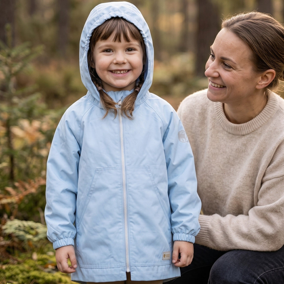 Monkey Mum® Windjacke mit Raglanärmeln - Hellblau