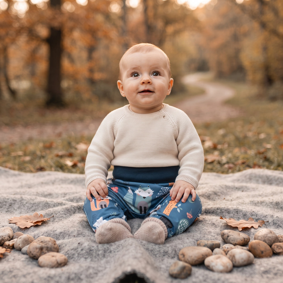 Kinder-Softshellhose mit Membran Monkey Mum® - Nachttierchen