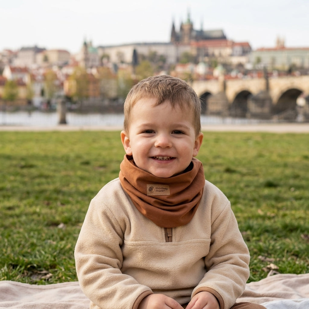 Schlauchschal Monkey Mum® - Hellbraun