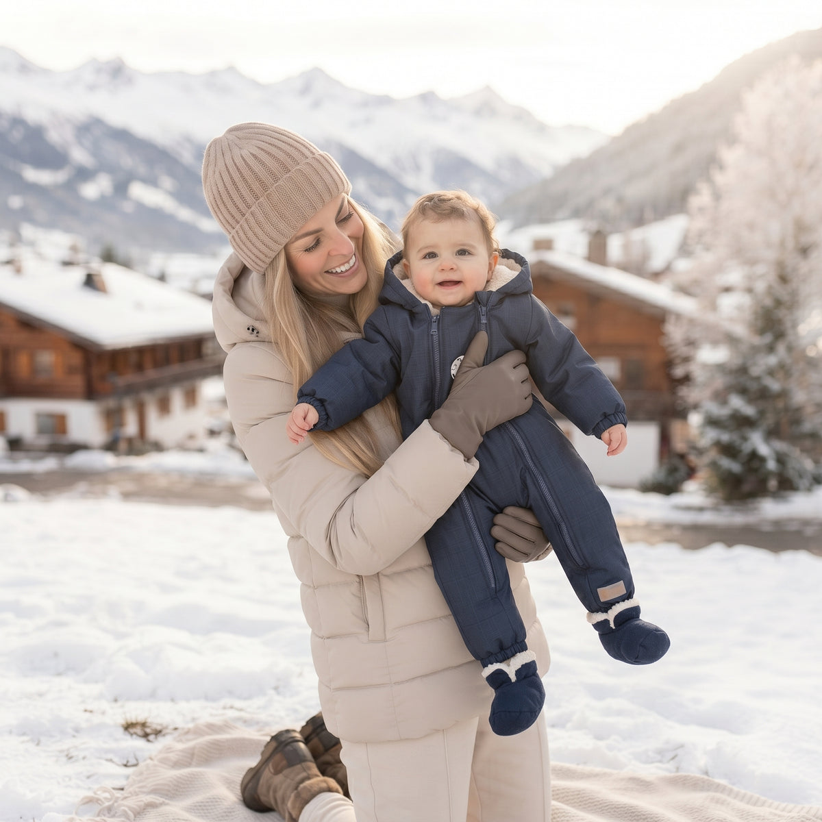 Monkey Mum® Winter-Softshell-Overall für Kinder mit Lammfell - Märchenhafte Abendgeschichte, 2. Wahl - Gr. 62/68