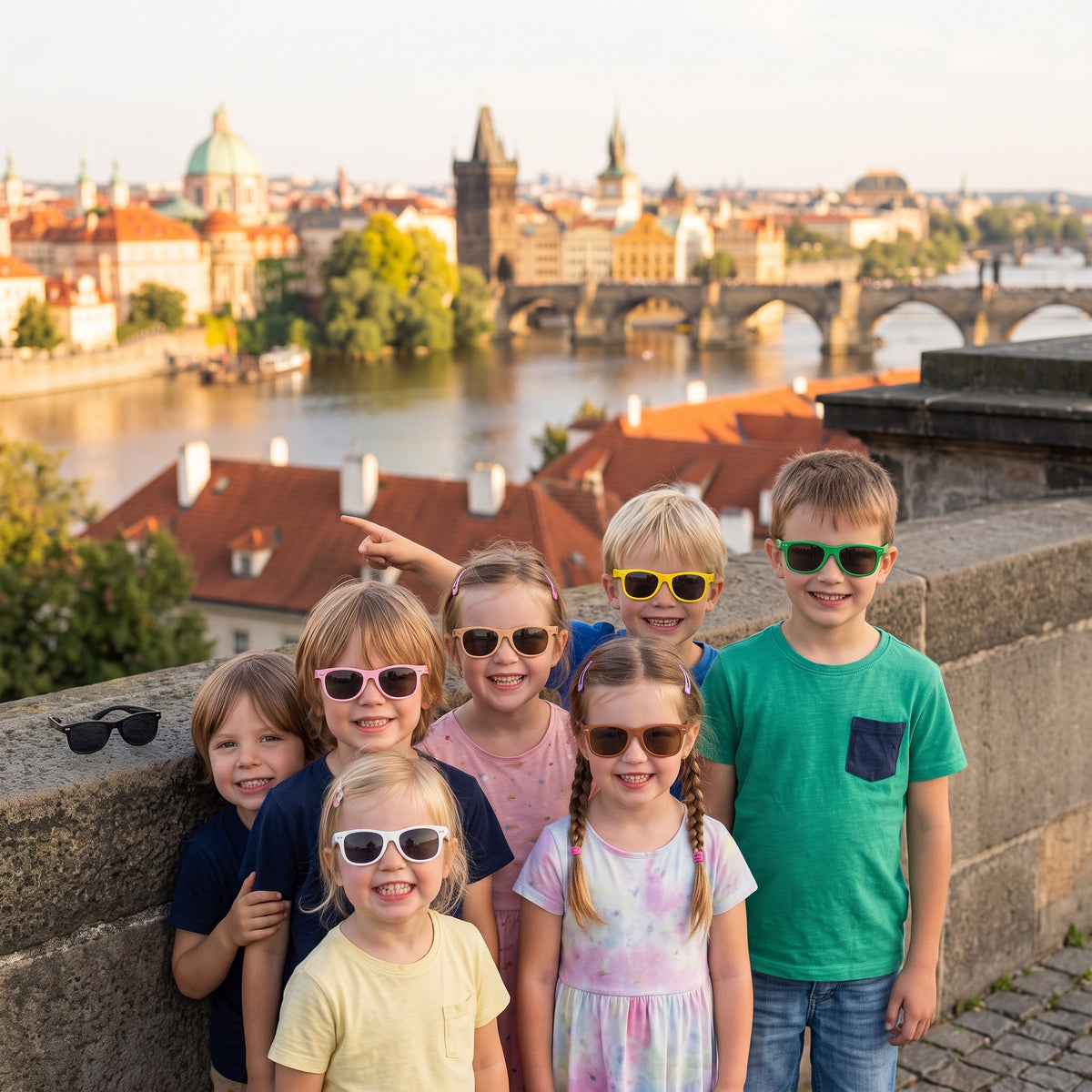 Kinder-Sonnenbrille Monkey Mum® - Wolfsblick - in mehreren Farben