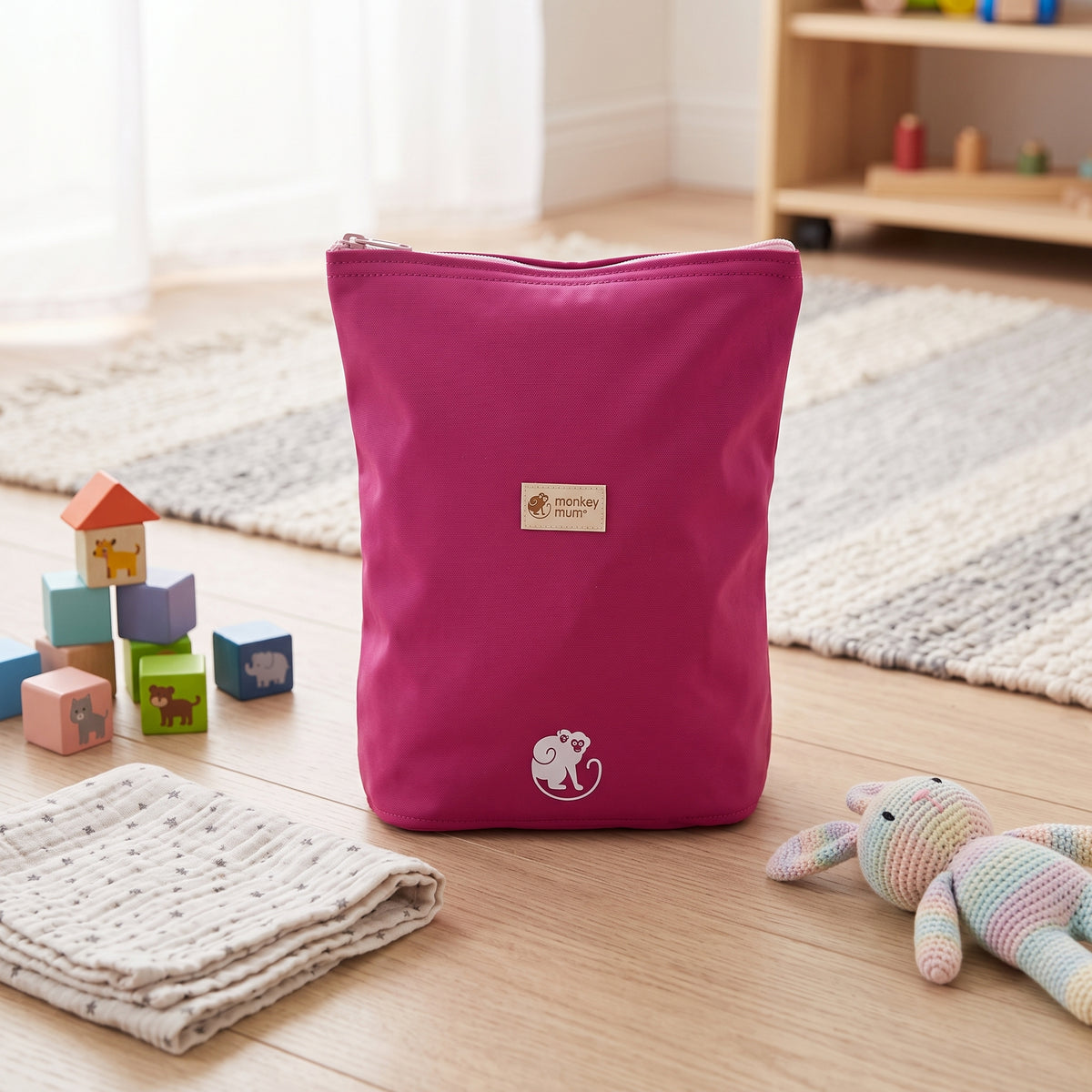 Kinder-Softshell-Rucksack Monkey Mum® - Saftige Himbeere