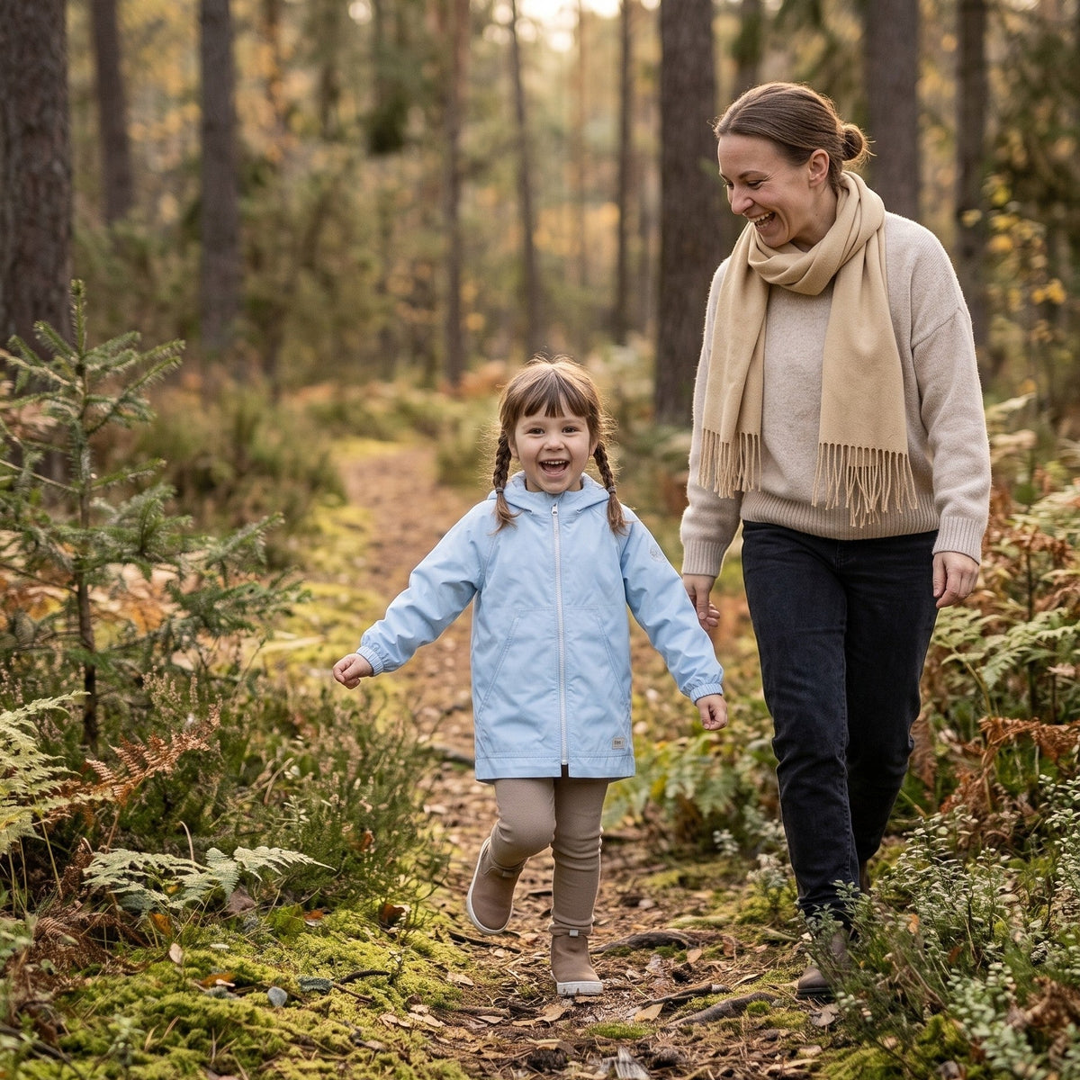 Monkey Mum® Windjacke mit Raglanärmeln - Hellblau
