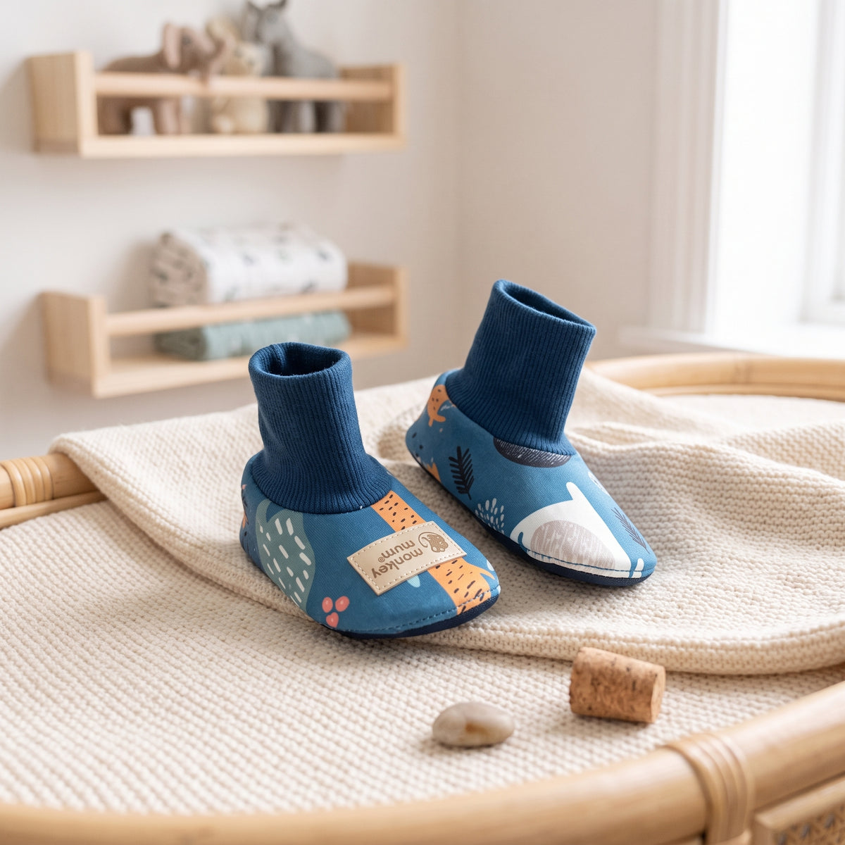 Monkey Mum® Softshell-Schühchen mit Membran - Nachttierchen