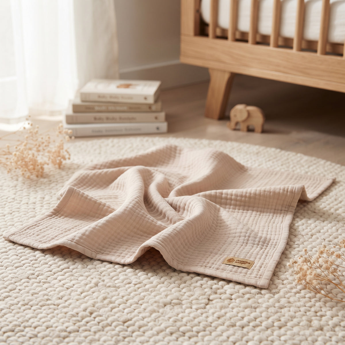 Musselin-Windel Monkey Mum® - Beige