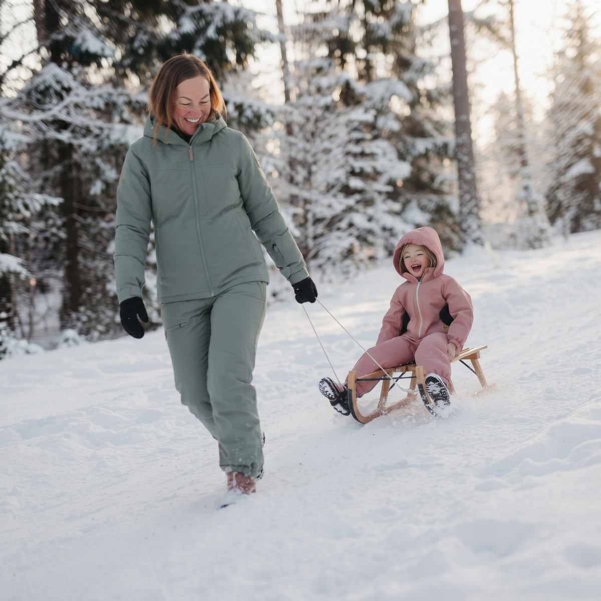 Monkey Mum® Kinder-Winter-Softshelloverall mit Lammfellfutter - Rosa Schäfchen - Gr. 98/104, 110/116