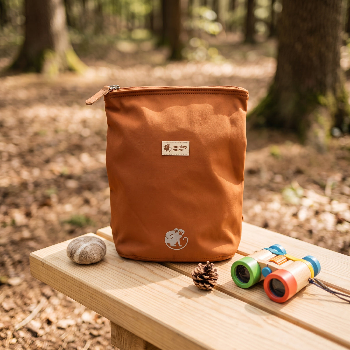 Kinder-Softshell-Rucksack Monkey Mum® - Herbstlaub