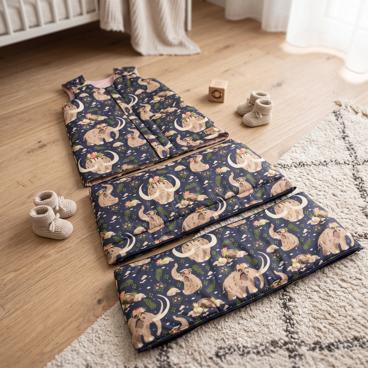 Winter-Mitschlafsack Monkey Mum® 0 - 4 Jahre - Set - Mammutprinzessin