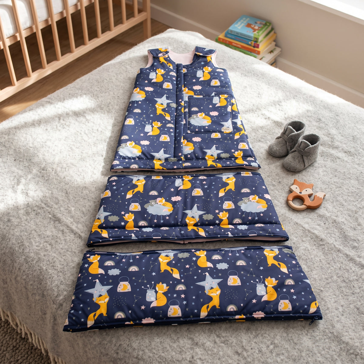 Winter-Mitschlafsack Monkey Mum® 0 - 4 Jahre - Set - Träumen mit dem Fuchs