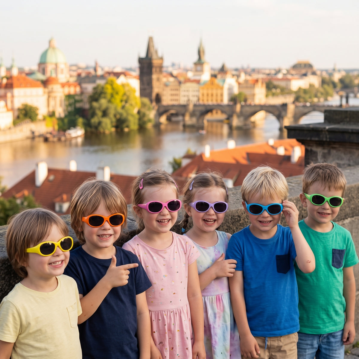 Kinder-Sonnenbrille Monkey Mum® - Rennpuma - in mehreren Farben