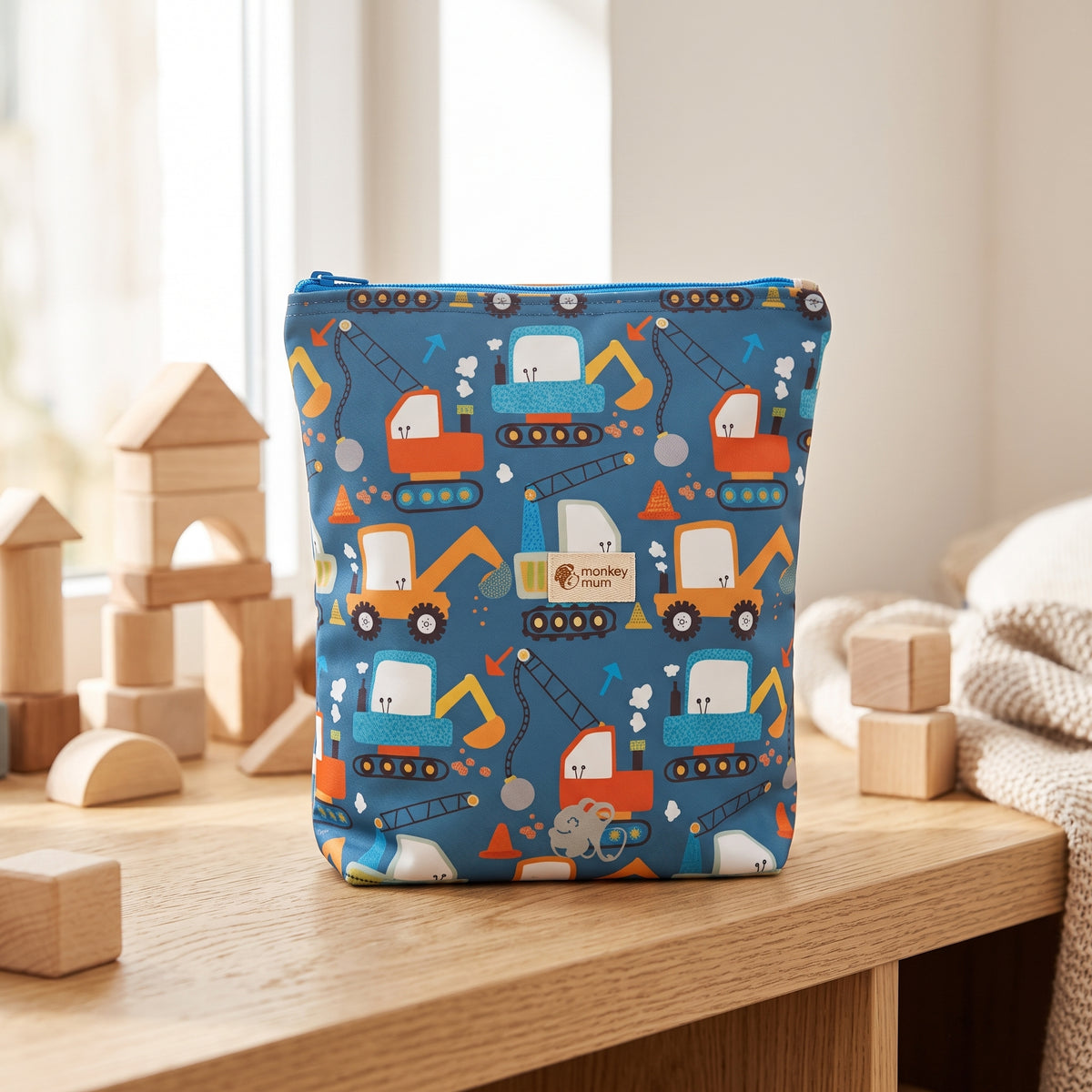 Kinder-Softshell-Rucksack Monkey Mum® - Spielbaustelle