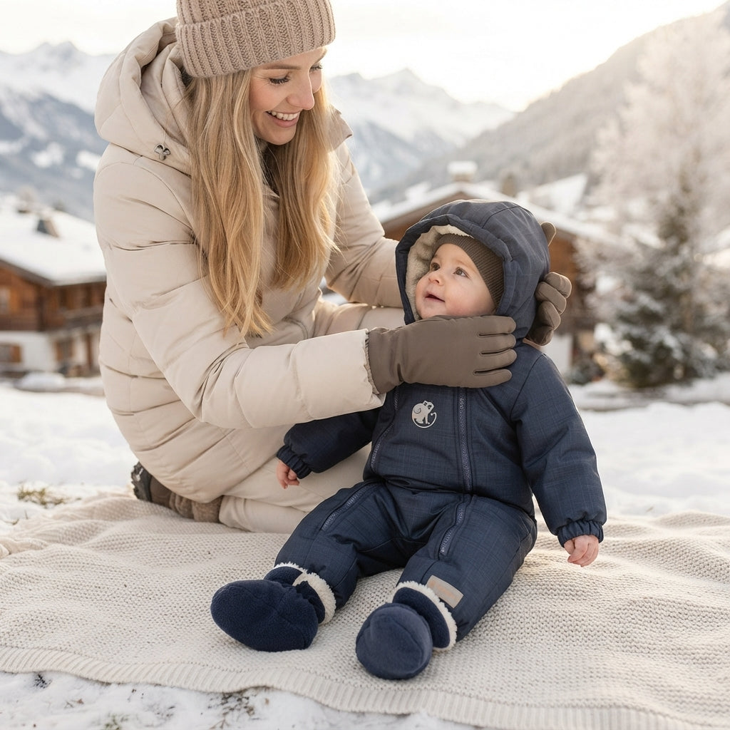 Monkey Mum® Winter-Softshell-Overall für Kinder mit Lammfell - Märchenhafte Abendgeschichte, 2. Wahl - Gr. 62/68