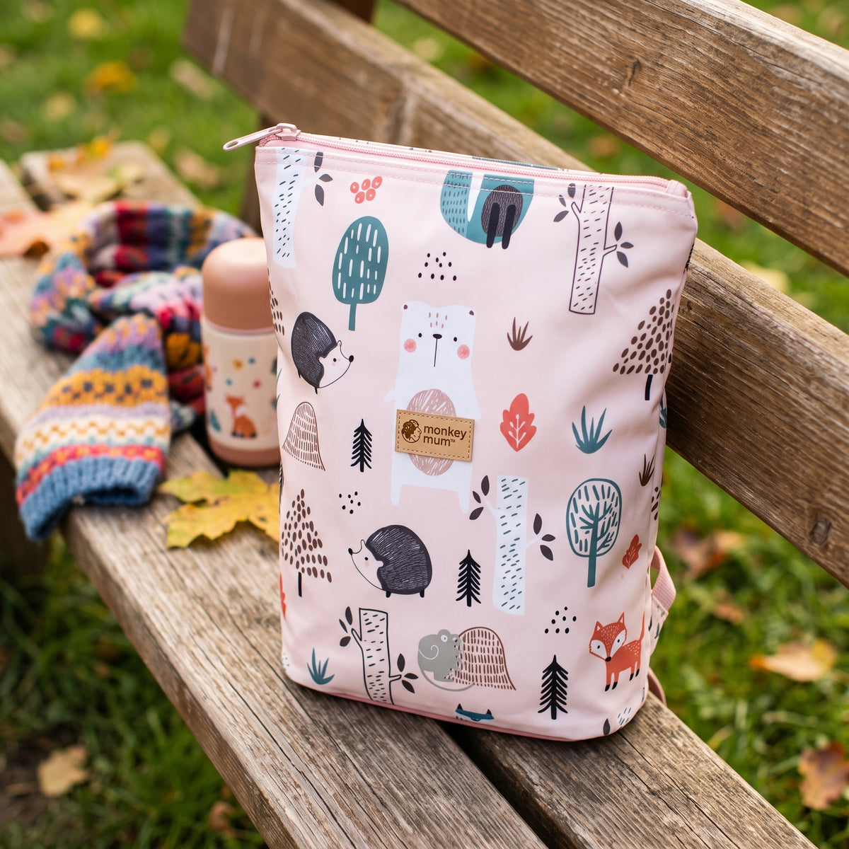 Kinder-Softshell-Rucksack Monkey Mum® - Tiere des Tages