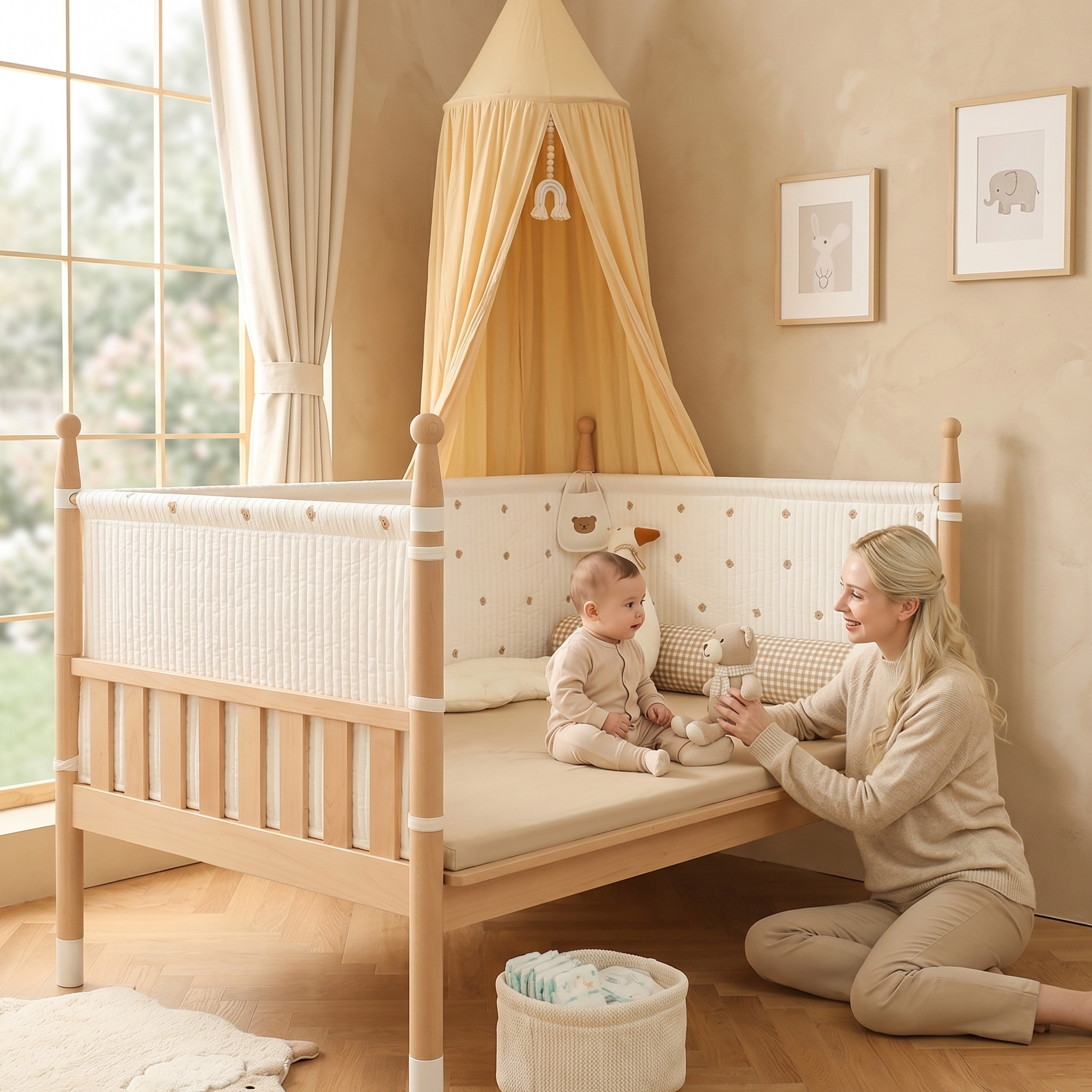 Kinderbett 5in1 - Massivholz