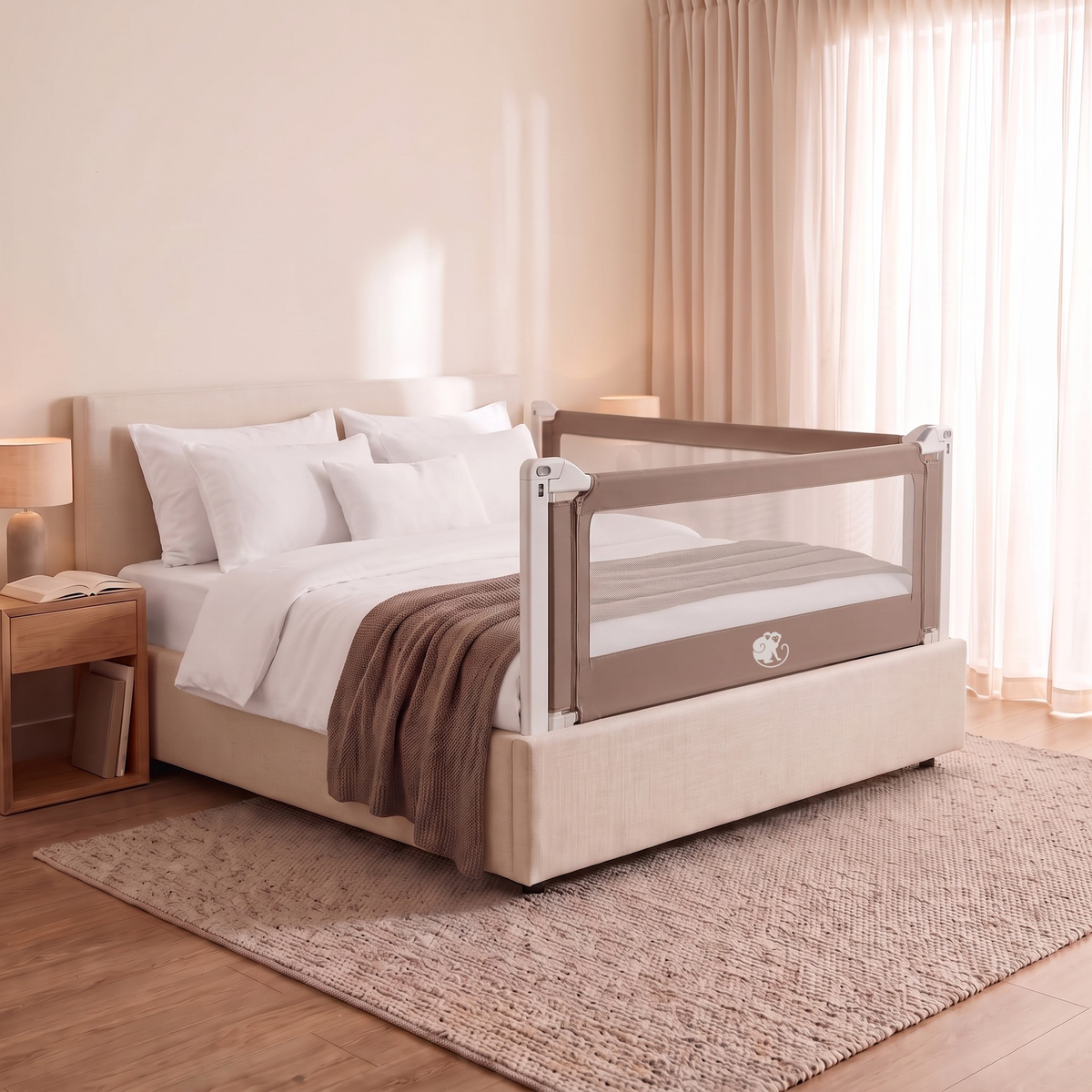 Bezug für das Monkey Mum® Popular Bettgitter – Dunkelgrau