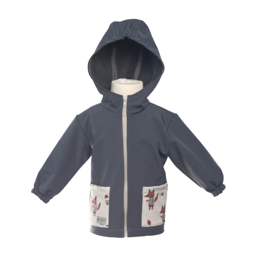Kinder-Softshelljacke mit Membran Monkey Mum® - Geheimnisvoller Ausflug mit dem Fuchs