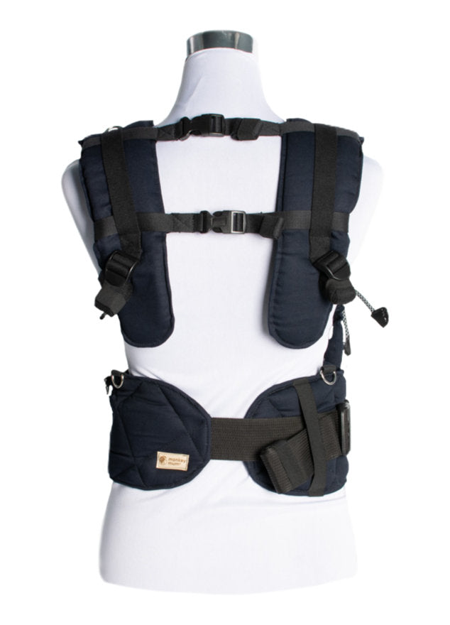 Monkey Mum® Ergonomische mitwachsende Trage Carrie - Silberdunkel
