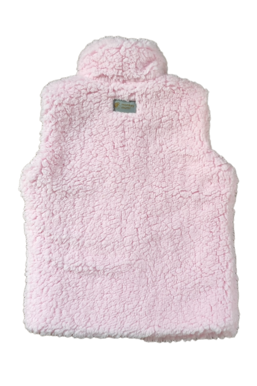 Teddyfleece-Weste Monkey Mum® - Rosa