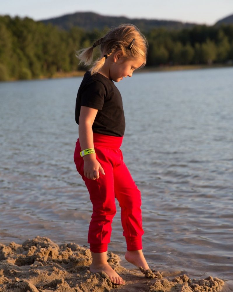 Kinder-Baggy-Jogginghose, LIGHT, rot