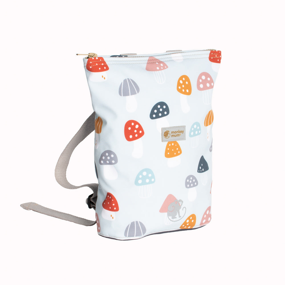 Kinder-Softshell-Rucksack Monkey Mum® - Bunte Fliegenpilze