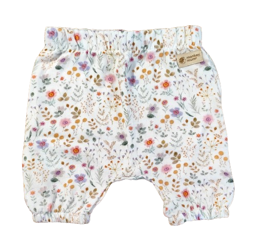 Musselin-Shorts Monkey Mum® - Blühende Wiese