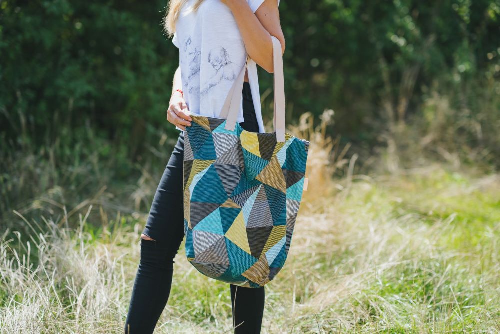 Monkey Mum® Kleine Stofftasche für Zubehör Carrie - Charme der Geometrie