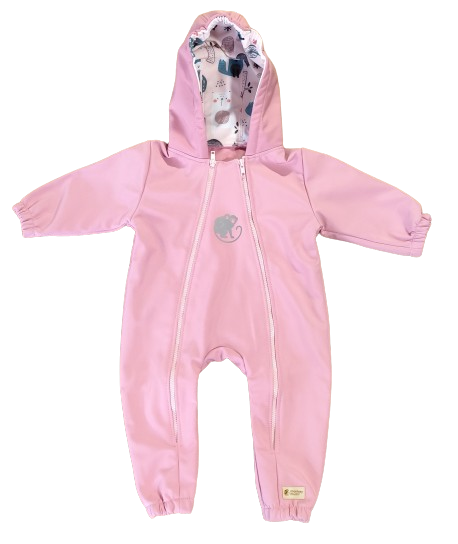 Monkey Mum® Softshell-Overall mit Membran – Zuckertierchen - Gr. 62/68, 74/80