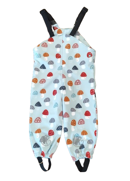 Monkey Mum® Softshell-Latzhose mit Membran - Bunte Fliegenpilze
