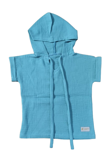 Musselin-Hoodie Monkey Mum® - Mint