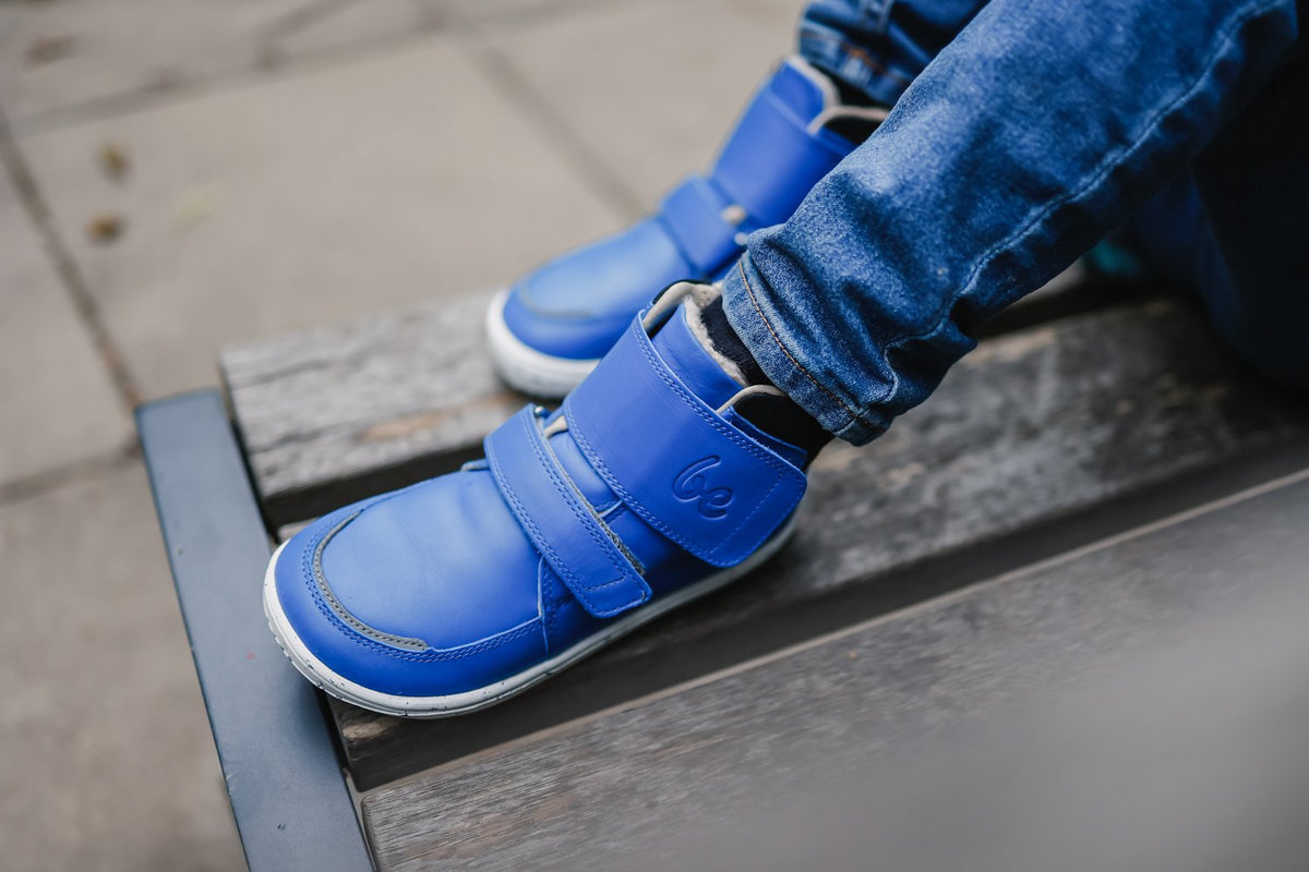 Be Lenka Kinder-Winter-Barfußschuhe Panda 2.0 – Blau & Weiß