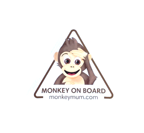 Autoaufkleber Monkey Mum® - Weiß