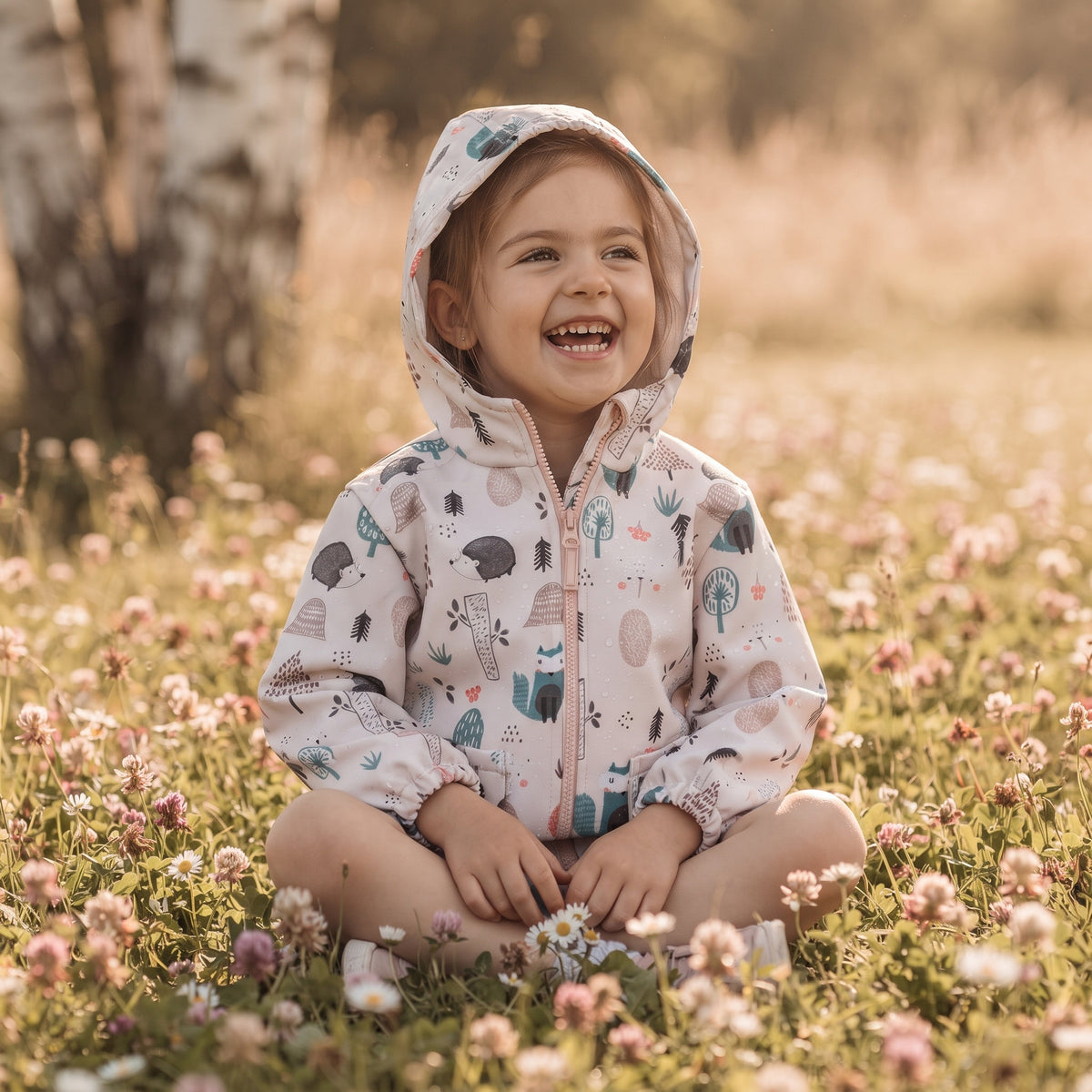 Kinder-Softshelljacke mit Membran Monkey Mum® - Tiere des Tages