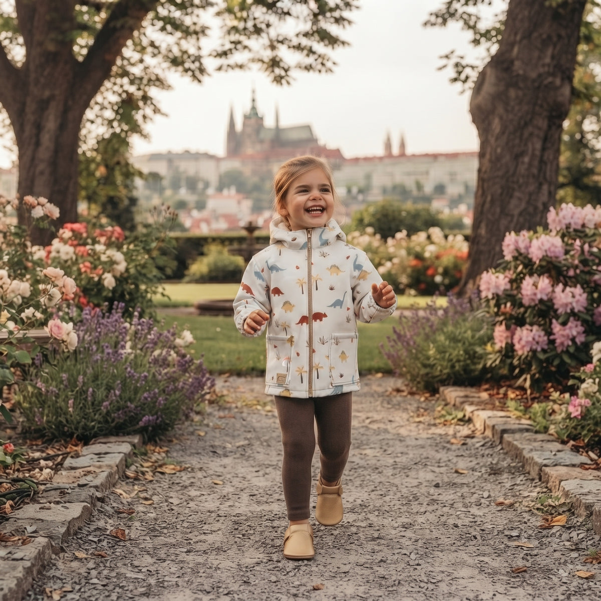 Kinder-Softshelljacke mit Membran Monkey Mum® - Dinosauriergeschichte