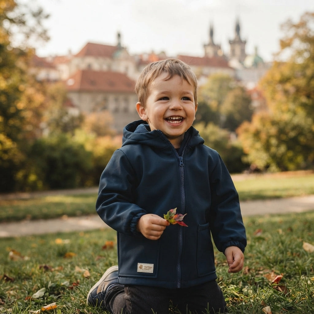 Kinder-Softshelljacke mit Membran Monkey Mum® - Nachthimmel