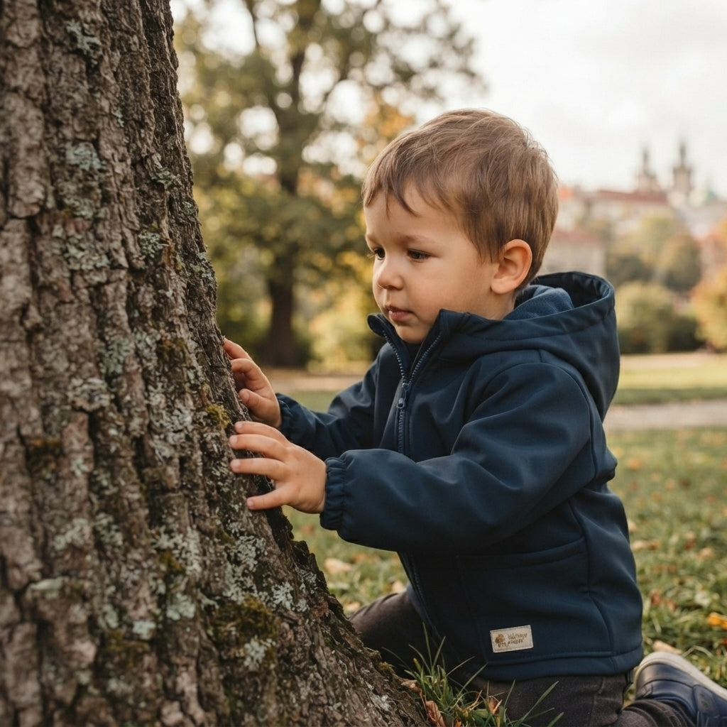 Kinder-Softshelljacke mit Membran Monkey Mum® - Nachthimmel