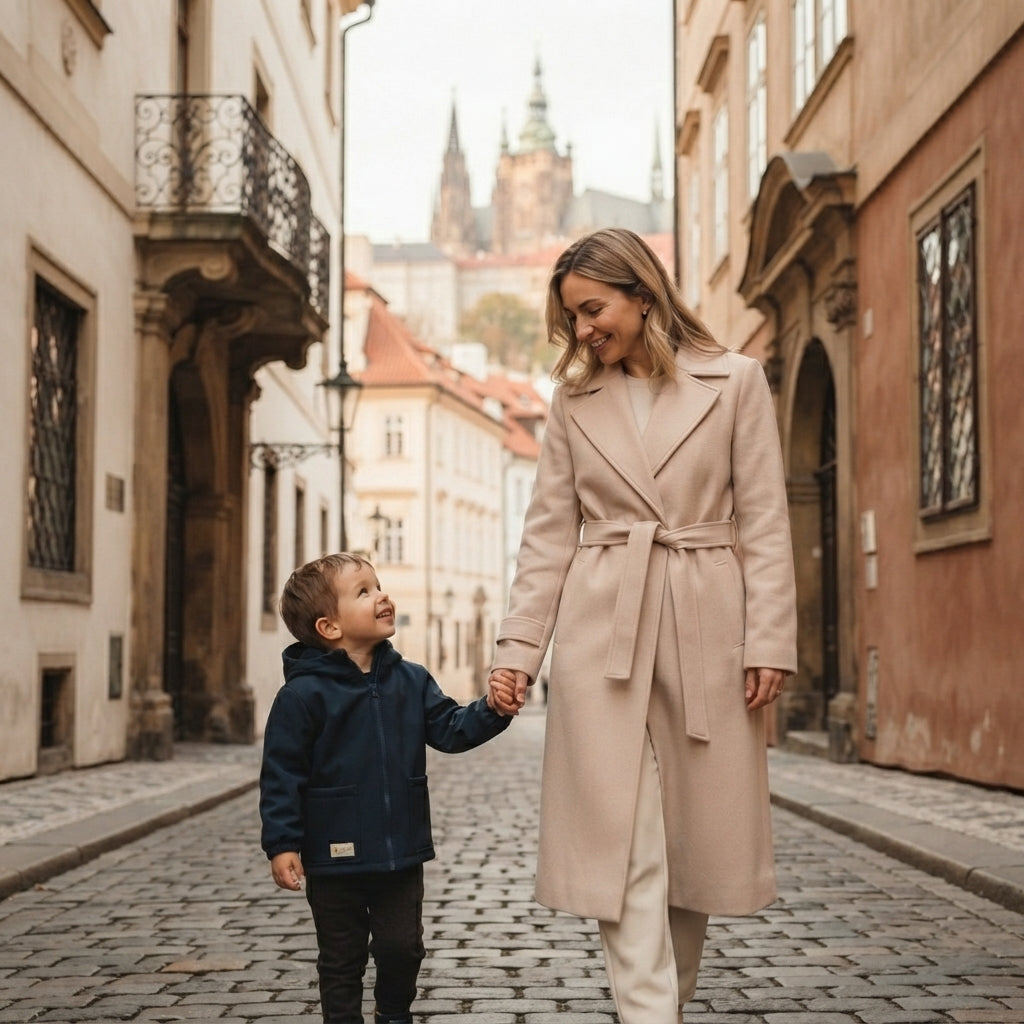 Kinder-Softshelljacke mit Membran Monkey Mum® - Nachthimmel