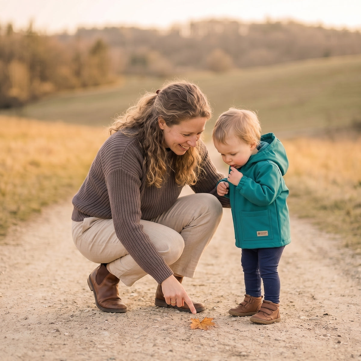 Kinder-Softshelljacke mit Membran Monkey Mum® - Fröhliche Eidechse