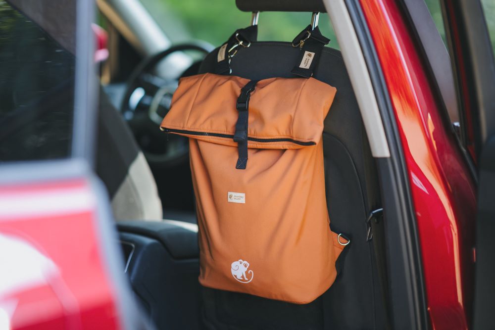 Monkey Mum® Integrierter Softshell-Rucksack für die Trage Carrie - Safari-Tour