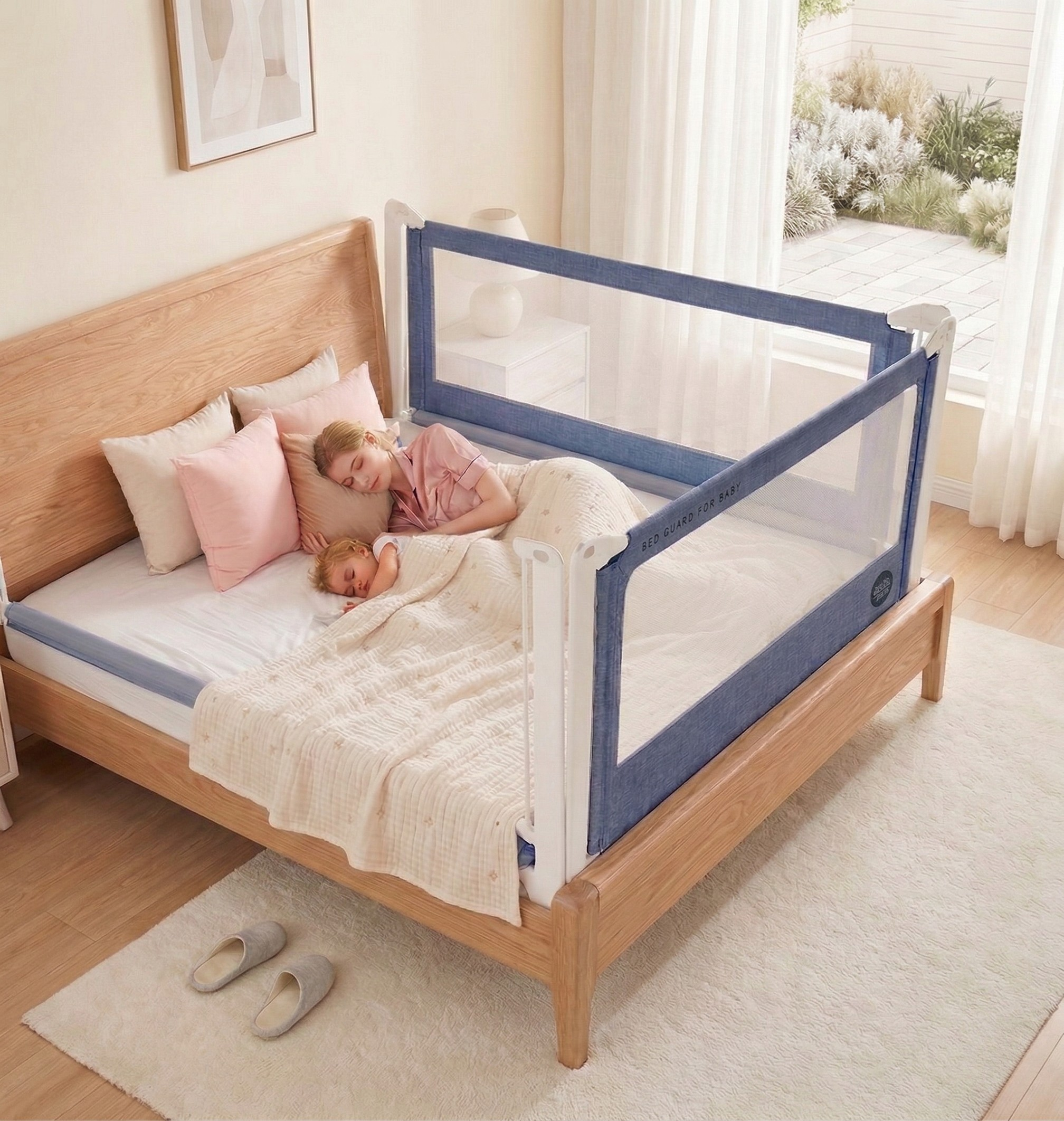Bettbarriere Monkey Mum® Popular - dunkelblau - Design - Restposten
