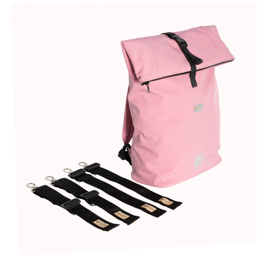 Monkey Mum® Integrierter Softshell-Rucksack für die Trage Carrie - Zuckerwatte
