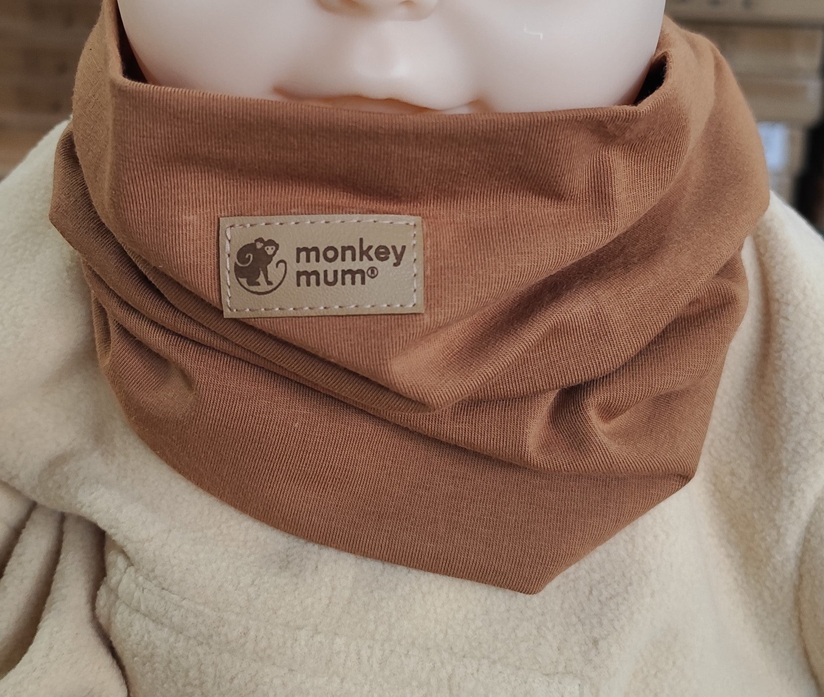 Schlauchschal Monkey Mum® - Hellbraun